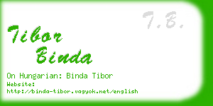 tibor binda business card